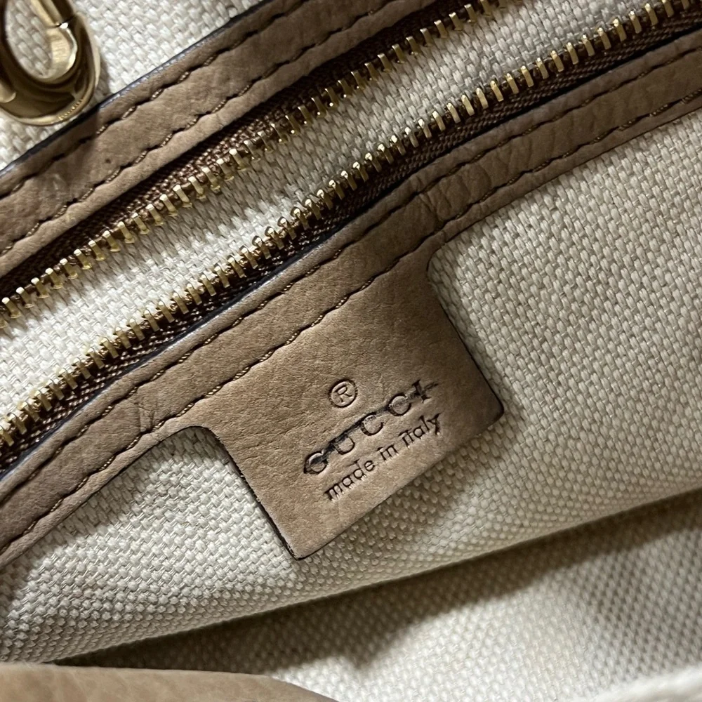 Gucci Soho Chain Logo Tote Bag Brown - Picture 9 of 10